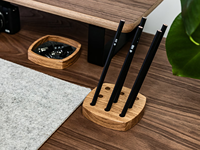 Porte-stylos en bois minimaliste, organisateur de bureau en bois massif pour la décoration de la maison et du bureau, porte-crayons en noyer et chêne, accessoires de bureau, cadeau