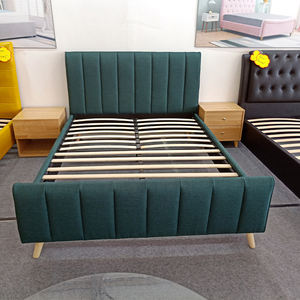 Cama Doble de Estilo Italiano de Lujo Ligero, Elegante Cama Tapizada para Dormitorio Principal, para Uso en Hoteles, Juego de Muebles para Dormitorio - Product Image 6