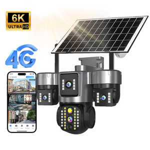 V380 Pro Four Lens 10X Optical Zoom 16MP AOV 7/24 PTZ Outdoor <strong>Solar</strong> Camera Surveillance Security CCTV IP 4G Sim Card Video - Product Image 1