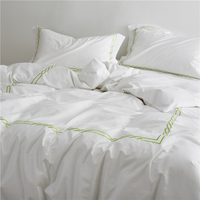 Vente en gros de linge de lit d'hôtel 300 fils 100% coton Parure de lit Draps