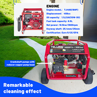 Nettoyeur haute pression à essence 16HP 350 bars 5000 psi, eau froide, robuste, avec roues compactes, silencieux, pour lavage de camions de pompiers