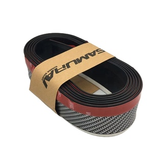 2.5m Auto In Fibra di Carbonio Posteriore In Gomma Universale Spoiler Fasce Laterali Del Pannello Esterno Anteriore Della Protezione Lip Bumper di Protezione per Qualsiasi Auto - Product Image 1