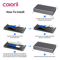 Colorii MC40 Plata USB 4,0 SSD Caja NVME 40Gbps Caja de disco duro Aluminio para Mac mini M4 ASM2464PD