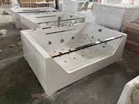 Baignoire Spa Extérieure de Luxe Moderne avec Massage Intelligent, Lumières LED et Jets d'Hydromassage