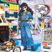 20 Stiker Per Paket Seri Liburan Showa Dekorasi Planner DIY Bergaya Manga Jepang Retro