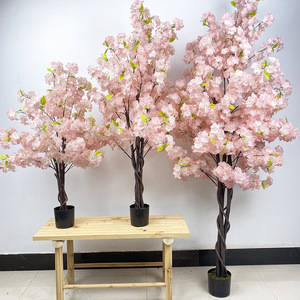 Árbol Artificial de Flores de Cerezo y Melocotón, <span class=keywords><strong>Maceta</strong></span> Rosa Hecha a Mano, Decoración para Bodas al Aire Libre, Hogar, Centro Comercial, Hotel, Escenario - Product Image 6