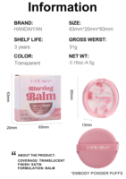 Fond de teint compact matifiant et hydratant HANDAIYAN en gros, contrôle du sébum, effet lissant pour le visage