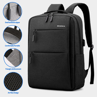 Sac à dos intelligent personnalisé avec logo, grand format, étanche, pour voyage, affaires, USB, pour homme, en gros, pour l'école, pour ordinateur portable
