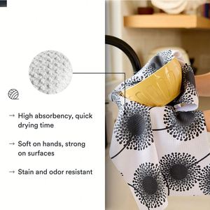Essuie-tout de cuisine GEOMETRY - Serviettes à vaisselle en microfibre à séchage rapide, non toxiques, pour Linen Breeze, 18 x 30, lot de 2 - Product Image 2