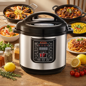 Nueva Olla a Presión Eléctrica Multifuncional de 6QT, Olla de Cocción <span class=keywords><strong>Instant</strong></span>ánea de Acero Inoxidable, Arrocera a Presión KC04002 - Product Image 1