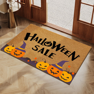 Paillasson de dessin animé Cangming en imitation fibre de coco 40x60cm, tapis d'entrée avec motif alphabet gnomes mignons, lavable à l'eau - Product Image 2