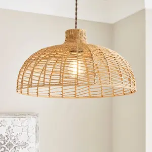 Eco-friendly cheap brown handwoven craft paper lampshade lights ceiling home decoration