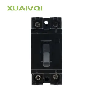 XUANQI 1.5ka AC 110VAC/vac قطبين MCB RCBO السلامة السوداء