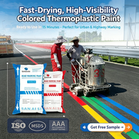 Revêtement de marquage routier thermofusible personnalisé Sanaisi, réfléchissant, forte adhérence, séchage rapide, application par pulvérisation, OEM/ODM disponible, poudre