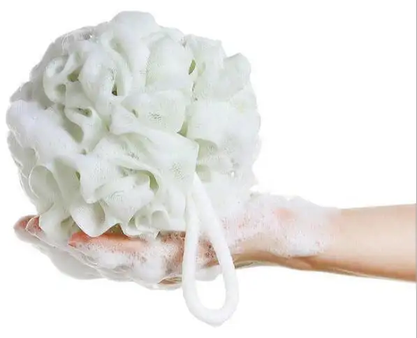 Boule éponge de bain naturelle en maille loofah, g, fleur, pour le bain, éponge écologique