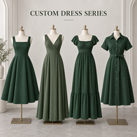 Robe longue pour femme en gros, tissée lisse, jupe plissée, sans manches, col rond, taille ajustée, jupe ample, robe longue trapèze