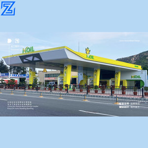 Toldo personalizado para gasolinera, estructura de acero y diseño de limón - Product Image 2