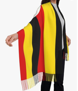 Bandera del Líbano Bufanda de invierno para mujer Manta suave y cálida Bufandas Fringe Pashmina Bufanda - Product Image 2