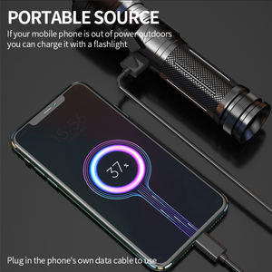 Бестселлеры, супер яркая вспышка высокой яркости, перезаряжаемый светодиодный фонарик на большие расстояния для наружного, аварийного, кемпинга - Product Image 3