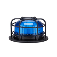 Senken Bleu Transparence Lentille Mini LED Stroboscopique Balise Rotative Lumière Pour Voiture D'urgence