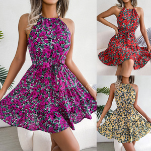 Vestido Floral con Volantes, Estilo Swing, para Primavera y Verano, Ropa de Mujer para Vacaciones - Product Image 2