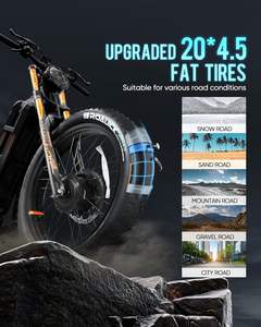 Bicicleta eléctrica de alto rendimiento de 750 vatios con batería de litio, bicicleta eléctrica urbana duradera, perfecta para adultos. - Product Image 6