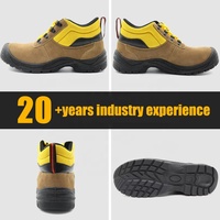 Chaussures de sécurité Tiger Master en cuir suédé marron, anti-perforation, embout en acier, semelle PU antidérapante et résistante à l'huile pour hommes – Idéales pour l'entrepôt