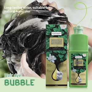 Shampoo colorant capillaire noir à action rapide sans ammoniaque à base de plantes naturelles, couvre les cheveux gris, permanent - Product Image 2