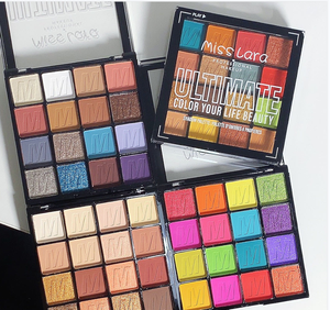 Paleta de sombra de ojos de 16 colores al por mayor paleta de sombra de ojos resistente al agua multicromo metálico con purpurina orgánica vegana maquillaje de plástico - Product Image 2