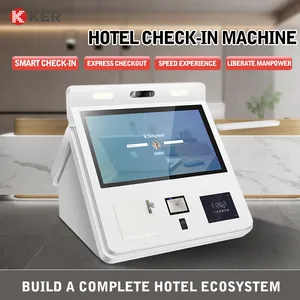 18.5 Inch Hotel Self-Service Kiosk Desktop Room Card Dispenser Hotel Self Service Check In En Check Out Kiosk