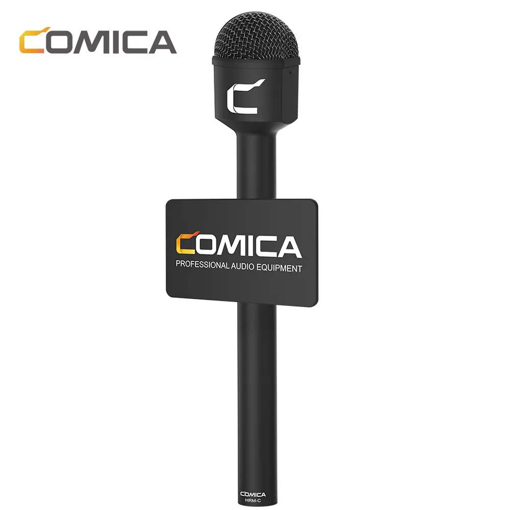 Comica HRM-C microfone de entrevista dinâmica omni, microfone direcional com 3 pinos xlr conector reter microfone