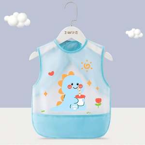 Bavoir détachable en EVA pour bébés et tout-petits, imperméable, type silicone, avec fermeture à bouton, facile à laver, bavoir anti-bave - Product Image 5