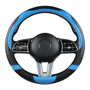 36-38cm Universal Colorful PU PVC Leather Car Steering Wheel Cover Anti-skid Durable 15 inch Steering Wheel Accessories