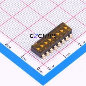 DO-08PD DIP Switch SMD,P=2.54mm Switch Flat Toggle, Raised Type Single Pole Single Throw 8 2.54mm - Product Image 1