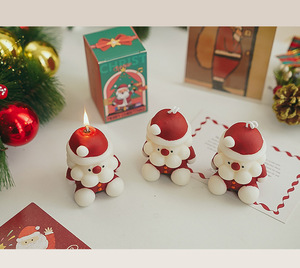 Set Regalo di Candele Artigianali in <span class=keywords><strong>Soia</strong></span> con Design Babbo Natale, Aromaterapia per Natale e Ringraziamento, Vendita all'Ingrosso - Product Image 3