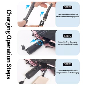 Custom Logo Foldable Eco-Friendly Recycled Material Compact Travel Fan Folding Umbrella for Rain Sun - Product Image 4