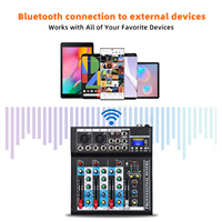 Depusheng – Mini mélangeur Audio professionnel HT4, Portable, 4 canaux, DJ, musique, son