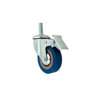 Chariot d'infirmière pour lit d'hôpital au design moderne, roulettes silencieuses de 3 pouces en TPR/Nylon de qualité médicale avec frein et roulement de qualité médicale