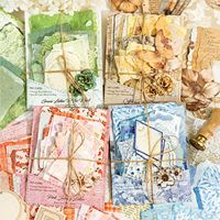 100 pièces/paquet Collage Packs papier bureau de poste série Vintage manuel décoratif Collage matériel