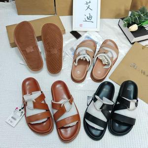 Ingrosso Ingrosso Classico Estate Scivoli Sandali da <span class=keywords><strong>Donna</strong></span> Moda Pelle PU Scarpe da Esterno slip a fondo piatto da <span class=keywords><strong>Donna</strong></span> Pantofole - Product Image 1