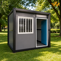 Maison conteneur pliable, maison préfabriquée en acier à économie d'énergie pour la vie et le travail temporaires sur chantier
