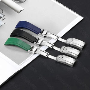 Lionorm 20mm <span class=keywords><strong>montre</strong></span> accessoires pour Rlx <span class=keywords><strong>Daytona</strong></span> GMT OYSTERFLEX DEEPSEA bracelet boucle à glissière Nature bracelet en caoutchouc - Product Image 3