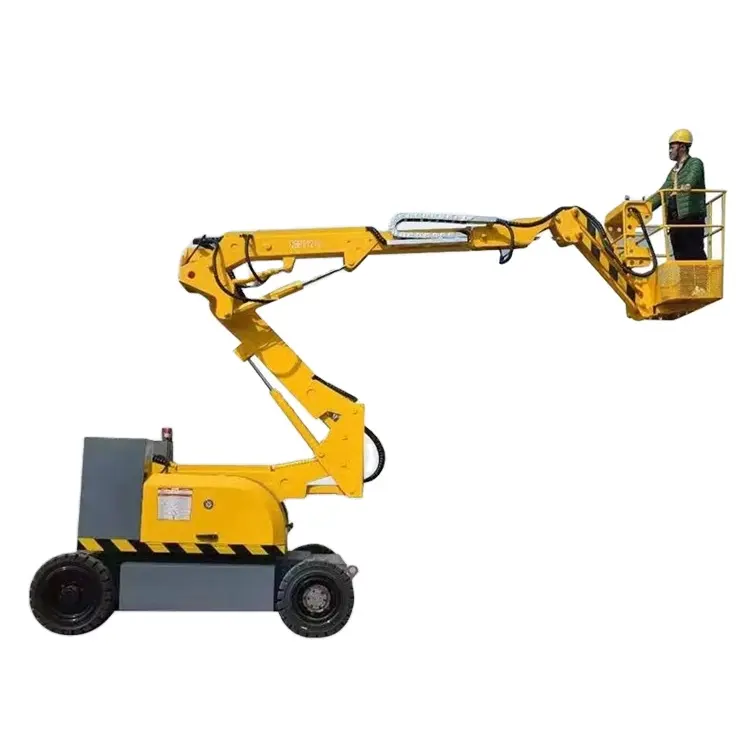 Electric articulated cherry picker towabl ecrawler boom lift 18m 14-24m for sale