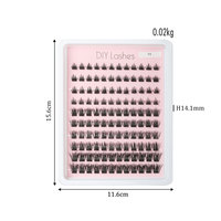 Lot de 120 faux cils en grappe de tournesol superposés, kit DIY de cils en grappe, cils naturels effilés à bande fine