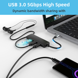 ABS Mini 2 Loại C Cổng USB HUB 4 trong 1 USB 3.0 5Gbps USB C HUB với 4K HDMI - Product Image 5
