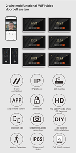 <span class=keywords><strong>Interphone</strong></span> vidéo intelligent Tuya Wi-Fi, connexion 2 fils, base IP, déverrouillage, lecteur d'empreintes digitales 1080P, grand écran tactile 10,1 pouces - Product Image 6