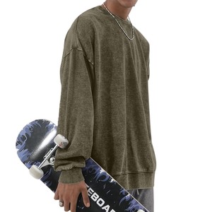 Premium Heavyweight Material Loose Fit <b>Men</b> <b>Sweatshirts</b> Long Sleeve Casual Crew Neck Fashion Apparel Oversized <b>Men</b> Hoodies - Product Image 2