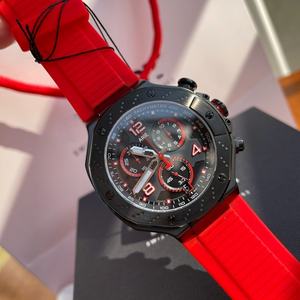 Montre sport à quartz de luxe pour homme de haute qualité, cadran chronographe de 45 mm de diamètre, étanche, en silicone, haute qualité, tendance - Product Image 3