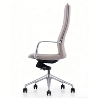Chaise de bureau moderne inclinable en cuir PU confortable, cadre en alliage d'aluminium, design ergonomique réglable, garantie 5 ans
