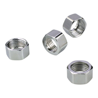 Écrou de tuyau ondulé en acier inoxydable 304 et laiton 1/2, 3/4, 1 pouce, écrou de tuyau de douche, capuchon hexagonal pour tuyau flexible, fixation rapide